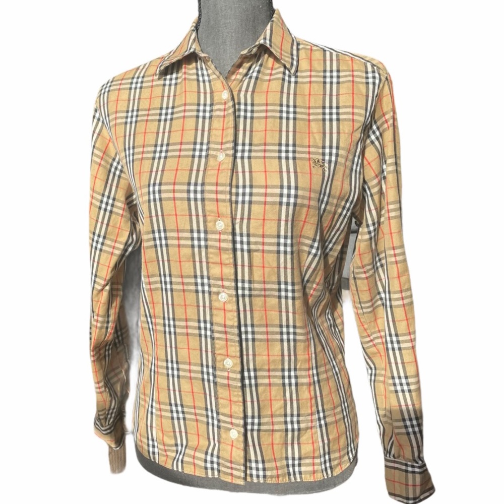 👼SOLD👼Burberry iconic nova check button down